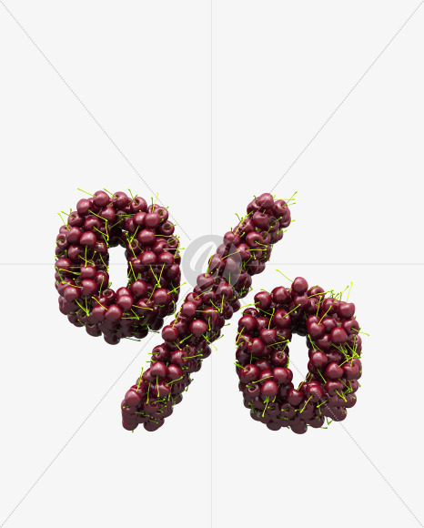 % cherry from Cherry Font on Yellow Images Creative Fonts - S28926