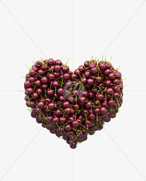 Heart cherry from Cherry Font on Yellow Images Creative Fonts - S28928