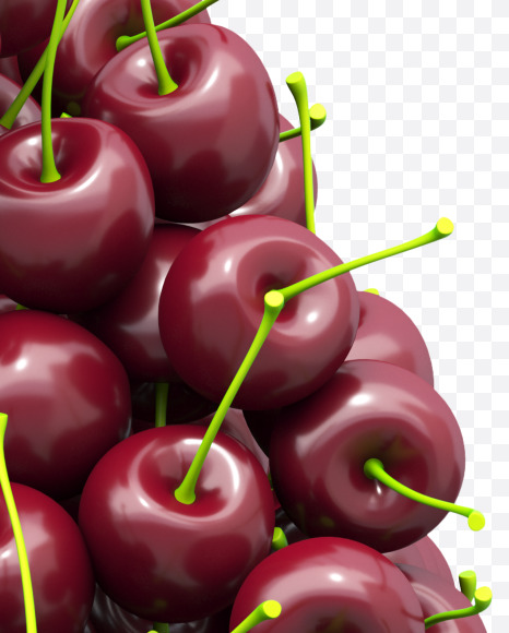 0 cherry from Cherry Font on Yellow Images Creative Fonts - S28923