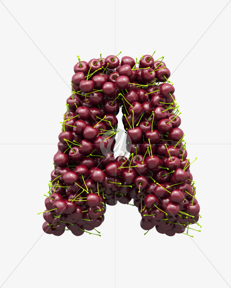 A cherry from Cherry Font on Yellow Images Creative Fonts - S28888