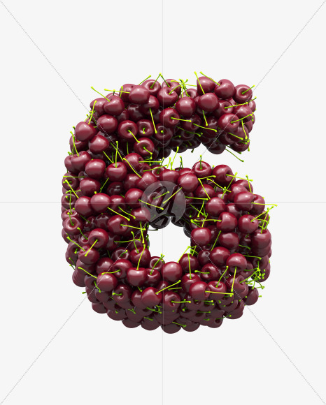 6 cherry from Cherry Font on Yellow Images Creative Fonts - S28919