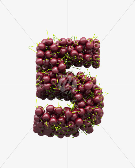 5 cherry from Cherry Font on Yellow Images Creative Fonts - S28918