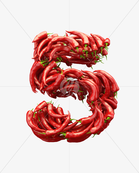 5 chilli from Chilli Font on Yellow Images Creative Fonts - S29000