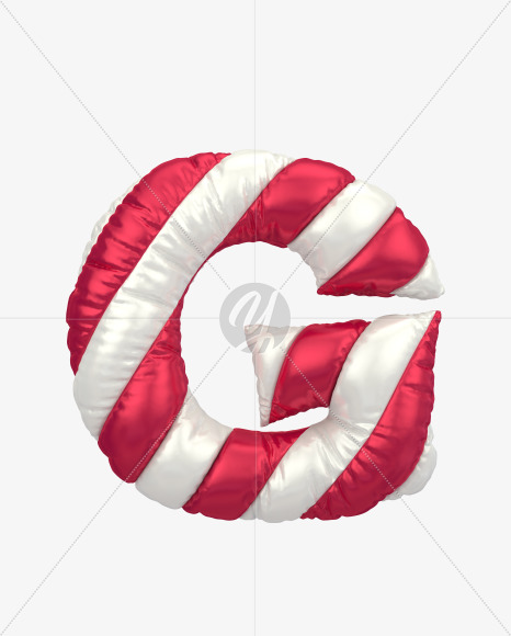 G uppercase from Christmas Balloon Font on Yellow Images Creative Fonts - S29065