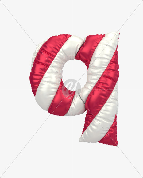 q lowercase from Christmas Balloon Font on Yellow Images Creative Fonts - S29086