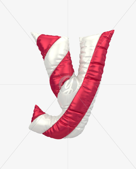 y lowercase from Christmas Balloon Font on Yellow Images Creative Fonts - S29102