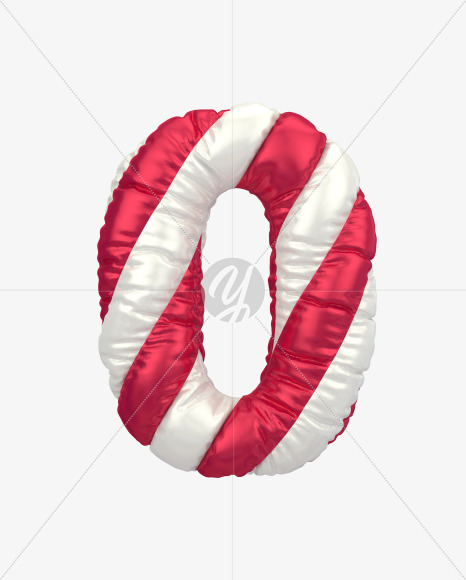 0 from Christmas Balloon Font on Yellow Images Creative Fonts - S29114