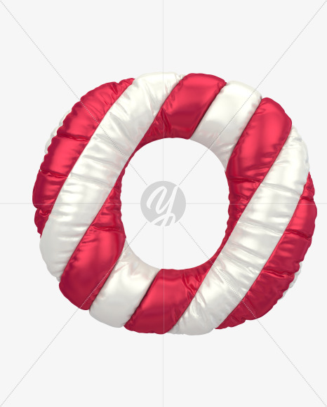 O uppercase from Christmas Balloon Font on Yellow Images Creative Fonts - S29081