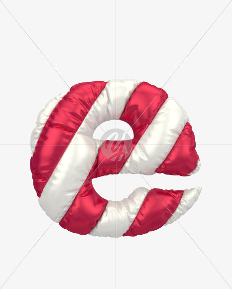 e lowercase from Christmas Balloon Font on Yellow Images Creative Fonts - S29062