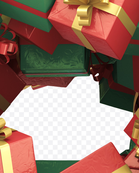 8 gift from Christmas Giftbox Font on Yellow Images Creative Fonts - S29154