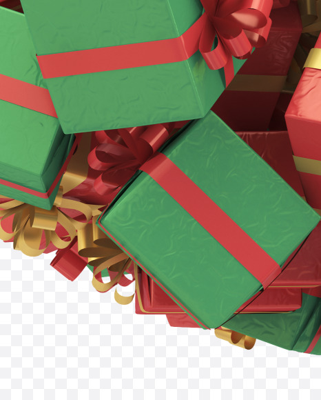 Q gift from Christmas Giftbox Font on Yellow Images Creative Fonts - S29137
