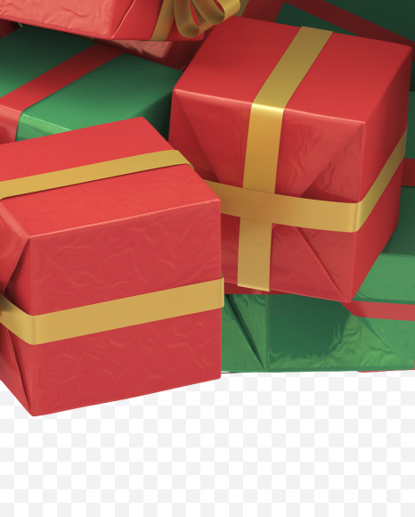 V gift from Christmas Giftbox Font on Yellow Images Creative Fonts - S29142
