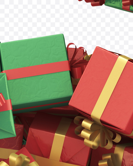 S gift from Christmas Giftbox Font on Yellow Images Creative Fonts - S29139
