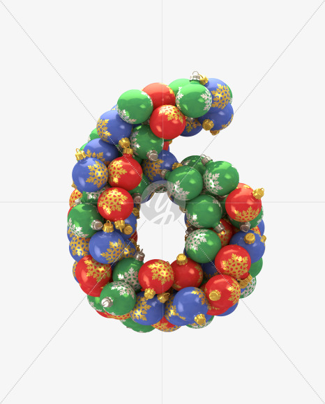 6 Toy from Christmas Toy Font on Yellow Images Creative Fonts - S29193