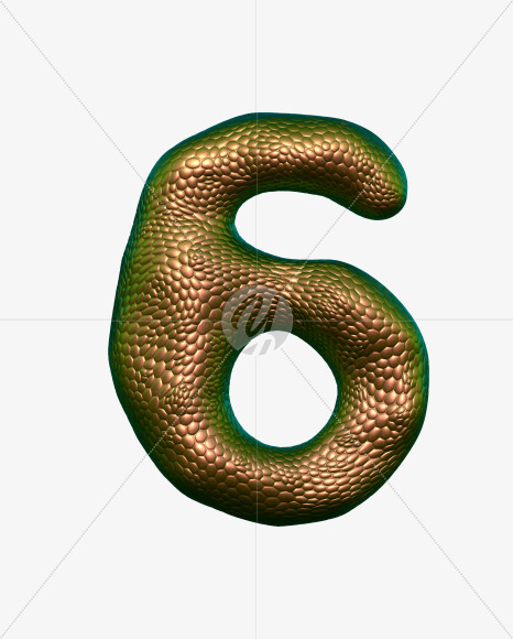 6 from Bronze Snake Font on Yellow Images Creative Fonts - S29359