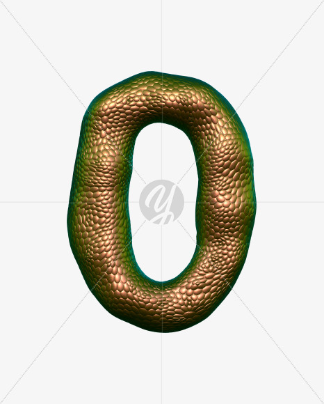 0 from Bronze Snake Font on Yellow Images Creative Fonts - S29363