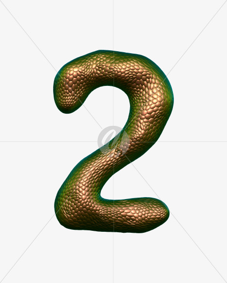 2 from Bronze Snake Font on Yellow Images Creative Fonts - S29355