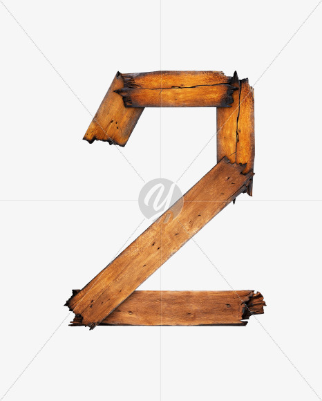 2 from Charred Board Font on Yellow Images Creative Fonts - S29423