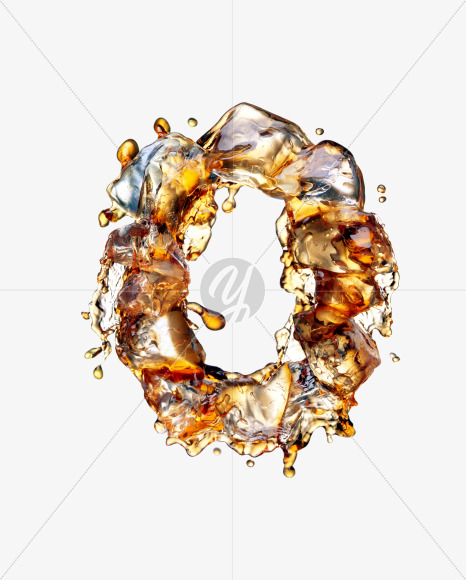 0 from Cola Ice Font on Yellow Images Creative Fonts - S29470