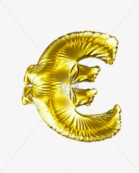 Euro Gold from Golden Party Font on Yellow Images Creative Fonts - S29624