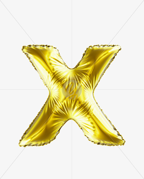 X Gold from Golden Party Font on Yellow Images Creative Fonts - S29604