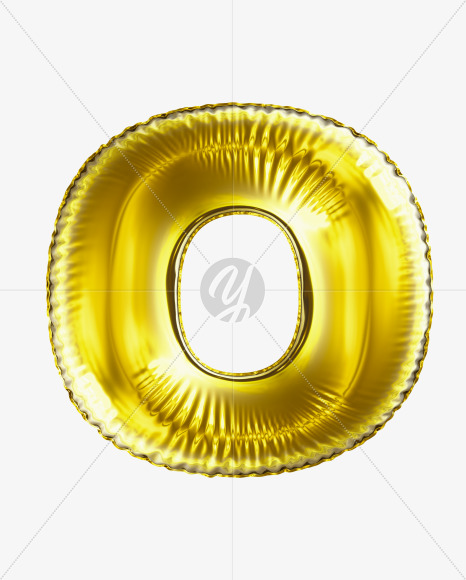 O Gold from Golden Party Font on Yellow Images Creative Fonts - S29595