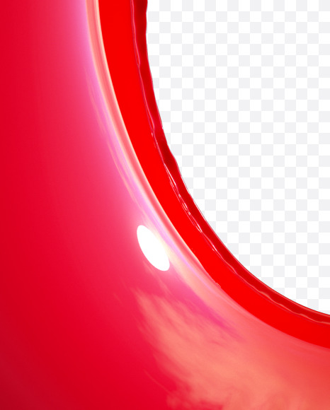 Letter C from Pool Ring Red Font on Yellow Images Creative Fonts - S29746