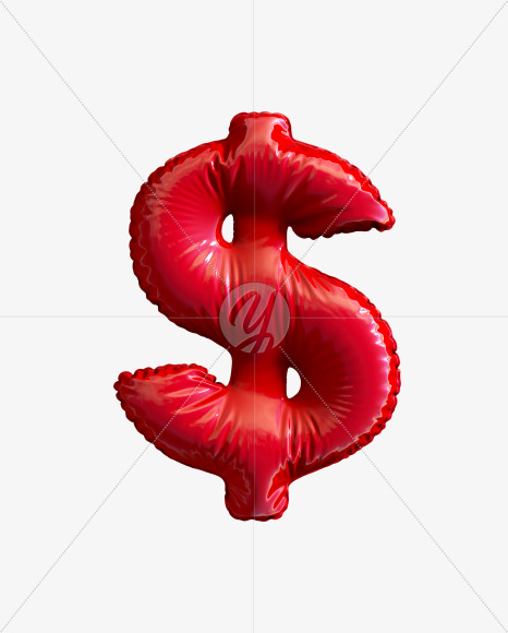 dollar from Pool Ring Red Font on Yellow Images Creative Fonts - S29783