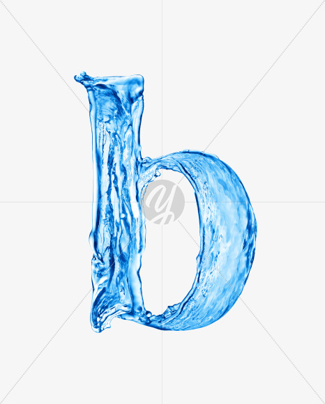 Water b lowercase from Water on Yellow Images Creative Fonts - S29838