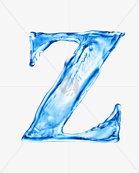 Water z lowercase from Water on Yellow Images Creative Fonts - S29886