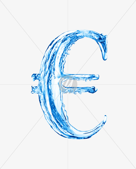 Water euro from Water on Yellow Images Creative Fonts - S29901