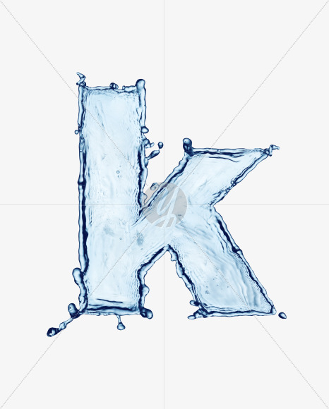 k lowercase from Water Splash Bold Font on Yellow Images Creative Fonts - S29977