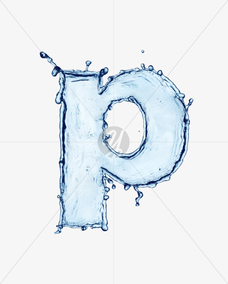 p lowercase from Water Splash Bold Font on Yellow Images Creative Fonts - S29987