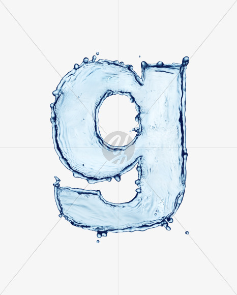 g lowercase from Water Splash Bold Font on Yellow Images Creative Fonts - S29969