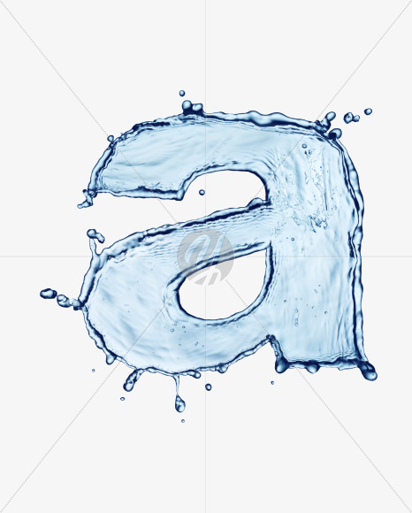 a lowercase from Water Splash Bold Font on Yellow Images Creative Fonts - S29957