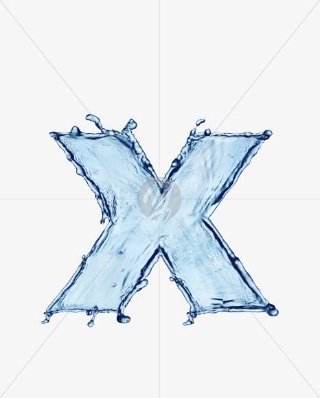 x lowercase from Water Splash Bold Font on Yellow Images Creative Fonts - S30002