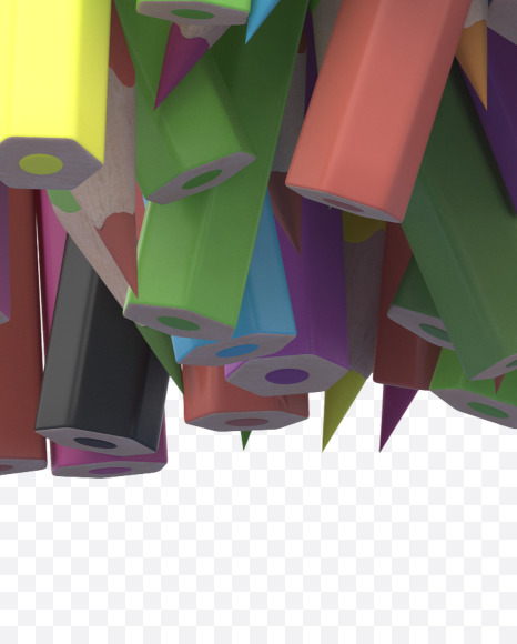 Y pencil from Colored Pencils Font on Yellow Images Creative Fonts - S30044