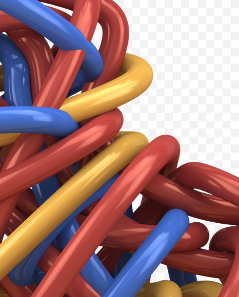 3 from Color Wires Font on Yellow Images Creative Fonts - S30117