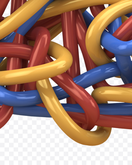 D uppercase from Color Wires Font on Yellow Images Creative Fonts - S30069