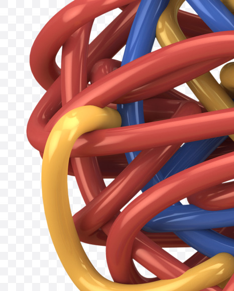 S uppercase from Color Wires Font on Yellow Images Creative Fonts - S30099