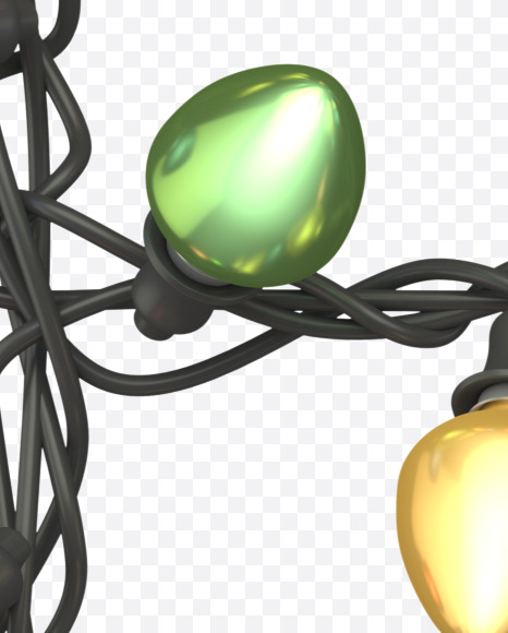 E uppercase from Color Garland Font on Yellow Images Creative Fonts - S30138