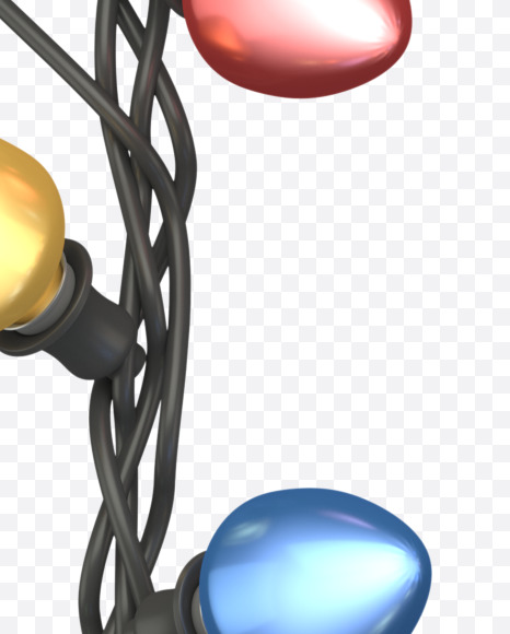 H uppercase from Color Garland Font on Yellow Images Creative Fonts - S30144