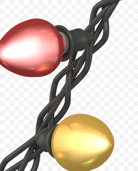 Z uppercase from Color Garland Font on Yellow Images Creative Fonts - S30180