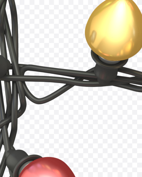 B uppercase from Color Garland Font on Yellow Images Creative Fonts - S30132