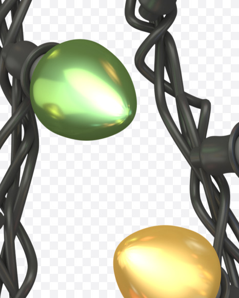 M uppercase from Color Garland Font on Yellow Images Creative Fonts - S30154