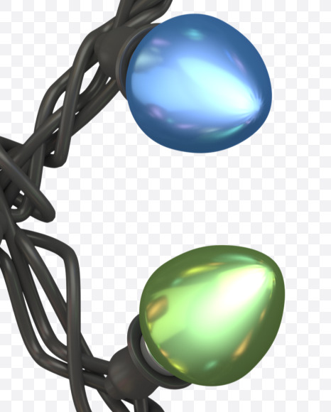 X uppercase from Color Garland Font on Yellow Images Creative Fonts - S30176