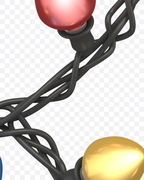 R uppercase from Color Garland Font on Yellow Images Creative Fonts - S30164