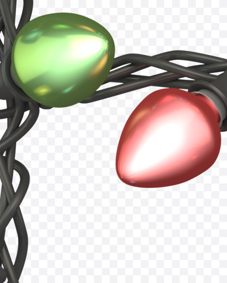 P uppercase from Color Garland Font on Yellow Images Creative Fonts - S30160