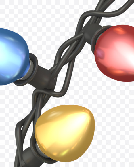 O uppercase from Color Garland Font on Yellow Images Creative Fonts - S30158