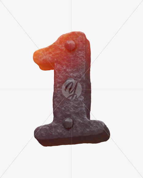 Iron 1 from Forged Iron Font on Yellow Images Creative Fonts - S30288